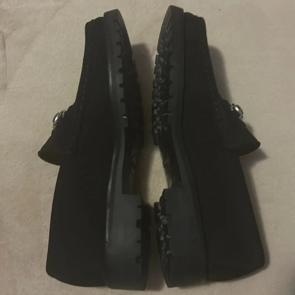 Gucci Men's Black Horsebit Suede Lug Loafers - Picture 9 of 13
